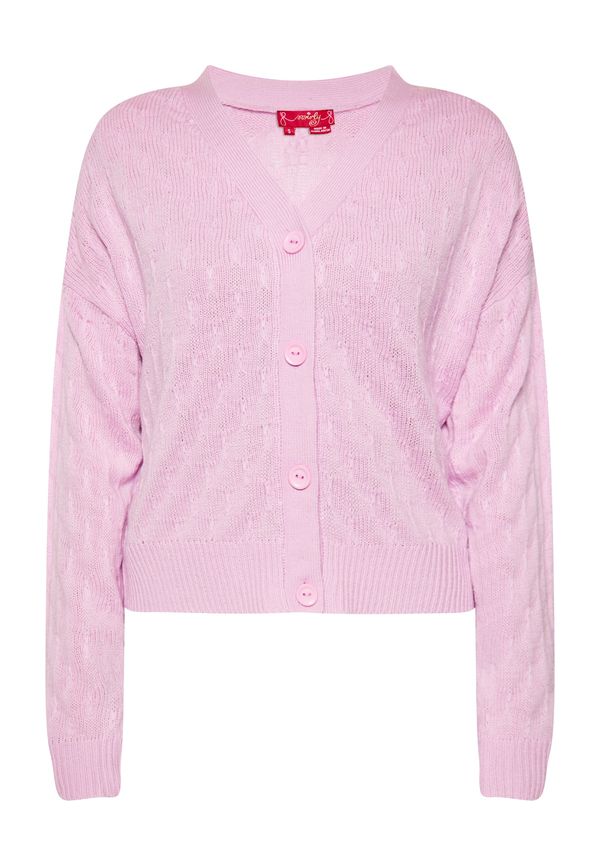 swirly swirly Плетена жилетка  бледорозово