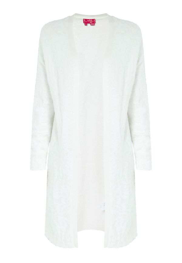 swirly swirly Плетена жилетка  бяло