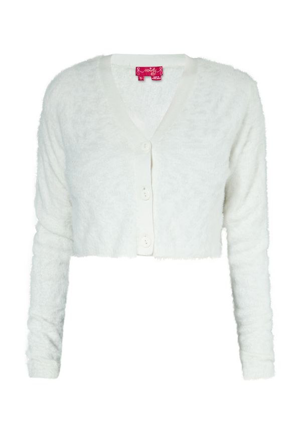 swirly swirly Плетена жилетка  бяло