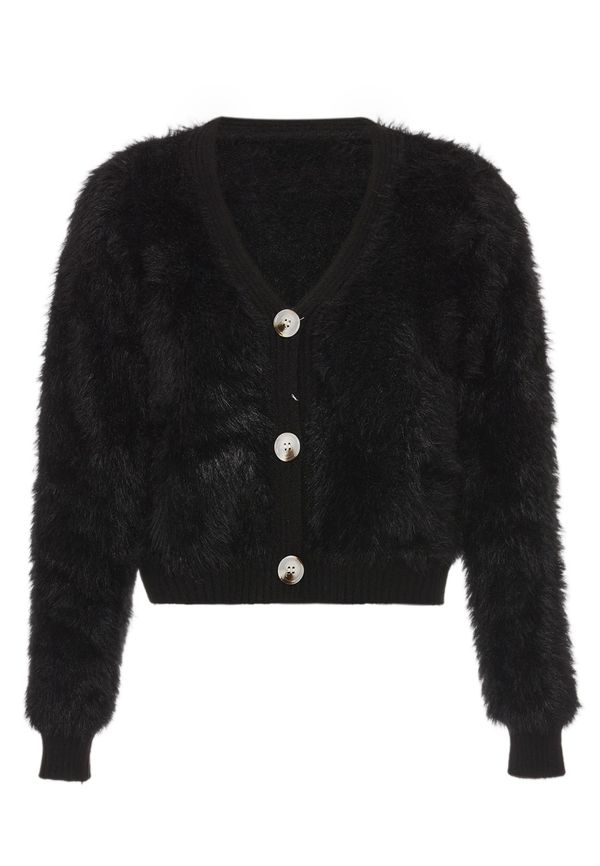 swirly swirly Плетена жилетка  черно