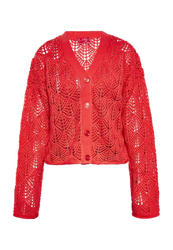 swirly swirly Плетена жилетка  червено