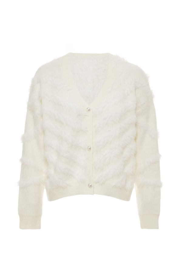 swirly swirly Плетена жилетка  естествено бяло