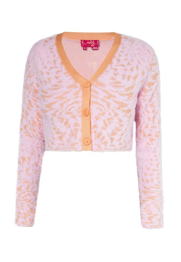 swirly swirly Плетена жилетка  оранжево / бледорозово