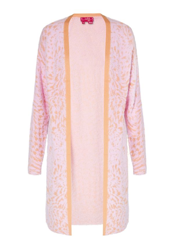 swirly swirly Плетена жилетка  оранжево / пастелно розово