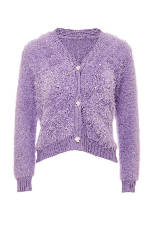 swirly swirly Плетена жилетка  сребърно сиво / лавандула / перлено бяло