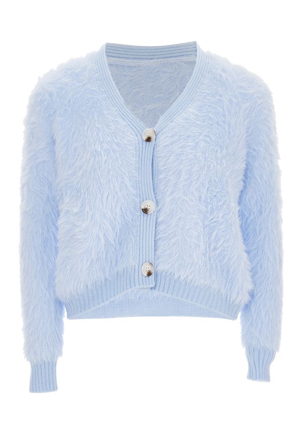 swirly swirly Плетена жилетка  светлосиньо