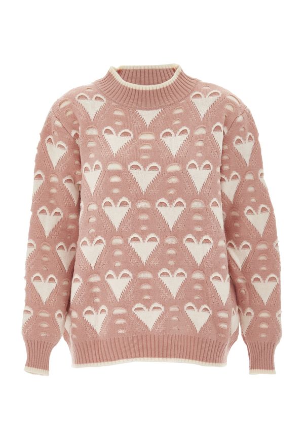 swirly swirly Пуловер  бледорозово / бяло