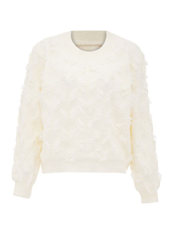 swirly swirly Пуловер  бял памук