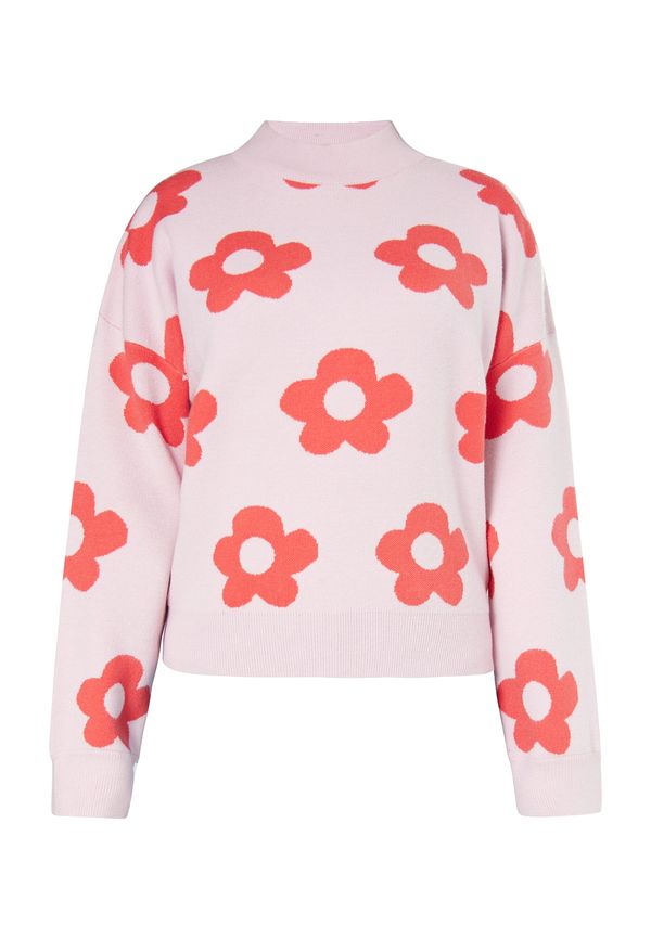 swirly swirly Пуловер  оранжево / пастелно розово