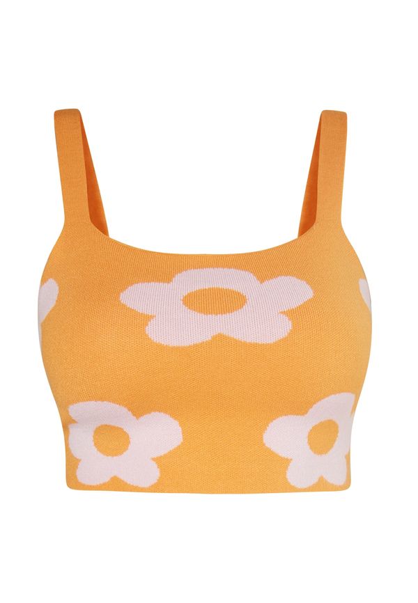 swirly swirly Топ  оранжево / бяло