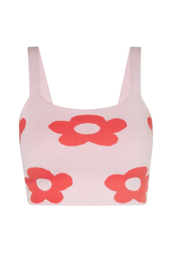swirly swirly Топ  светлорозово / червено