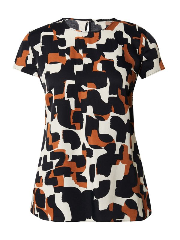 TAIFUN TAIFUN Блуза  екрю / охра / черно