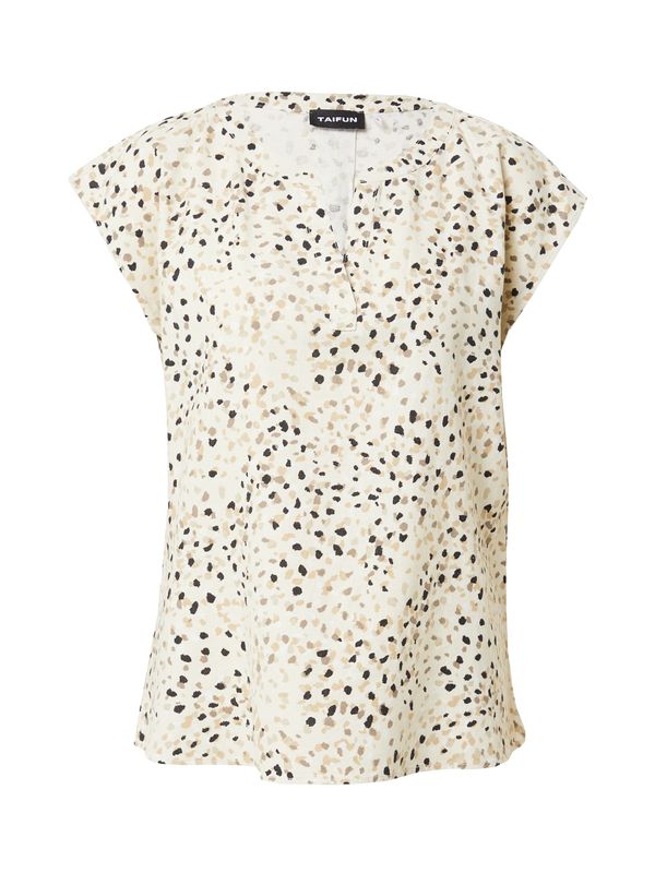 TAIFUN TAIFUN Блуза  камел / светлобежово / брокат / черно