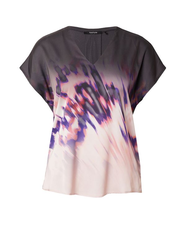TAIFUN TAIFUN Блуза  тъмносиво / лилав / бледорозово