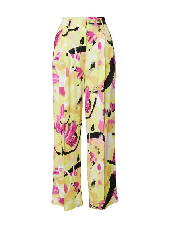 TAIFUN TAIFUN Панталон с ръб  жълто / пъстро