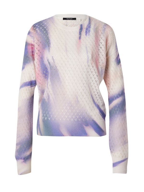 TAIFUN TAIFUN Пуловер  пастелнолилаво / тъмнолилаво / бледорозово / бяло