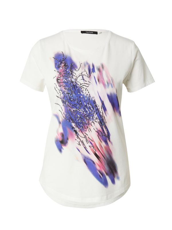 TAIFUN TAIFUN Тениска  виолетов / фуксия / черно / бяло