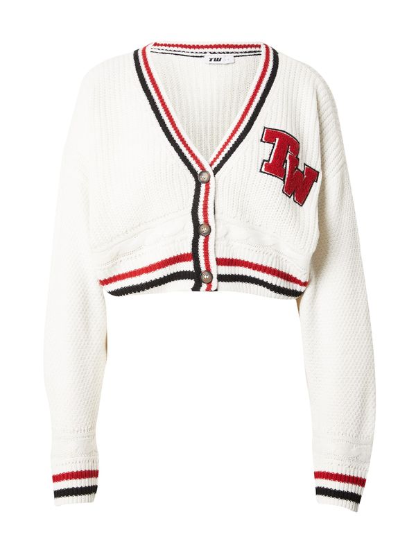 Tally Weijl Tally Weijl Плетена жилетка  рубинено червено / черно / мръсно бяло