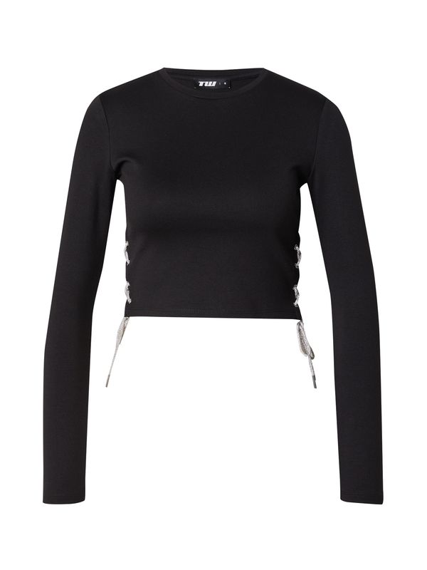 Tally Weijl Tally Weijl Тениска  черно / сребърно