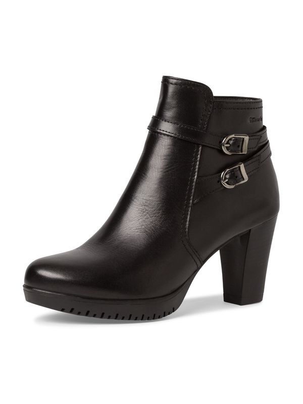 TAMARIS TAMARIS Къси ботуши  черно / сребърно