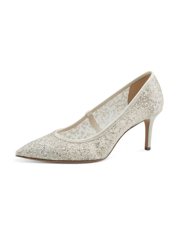 TAMARIS TAMARIS Официални дамски обувки  слонова кост / сребърно