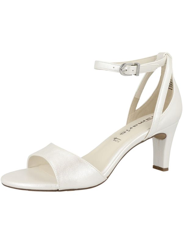 TAMARIS TAMARIS Сандали с каишка  перлено бяло