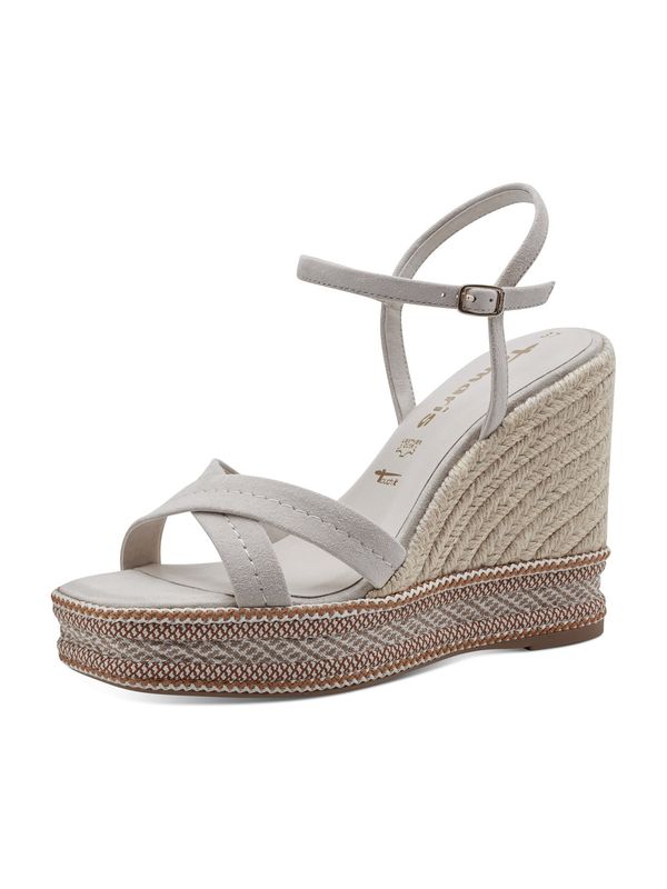 TAMARIS TAMARIS Сандали с каишка  сиво-бежово