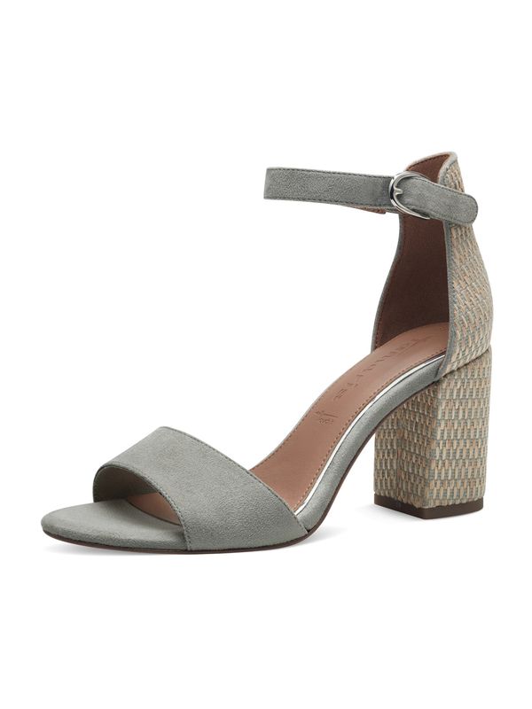 TAMARIS TAMARIS Сандали с каишка  сиво-бежово / пастелно зелено