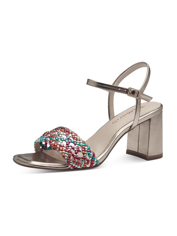 TAMARIS TAMARIS Сандали с каишка  тюркоазен / златистожълто / сребърно сиво / червена боровинка