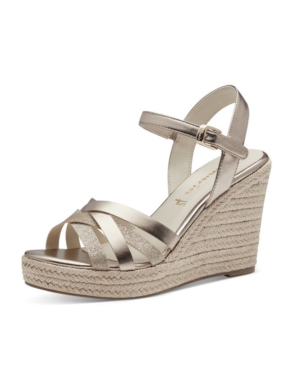 TAMARIS TAMARIS Сандали с каишка  злато