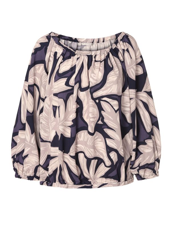 TATUUM TATUUM Блуза 'Lineda'  нейви синьо / мока / таупе сиво / бяло