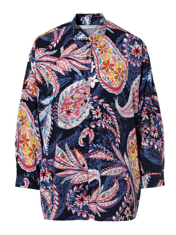 TATUUM TATUUM Блуза 'Trikiti'  морскосиньо / жълто / бледорозово / бяло