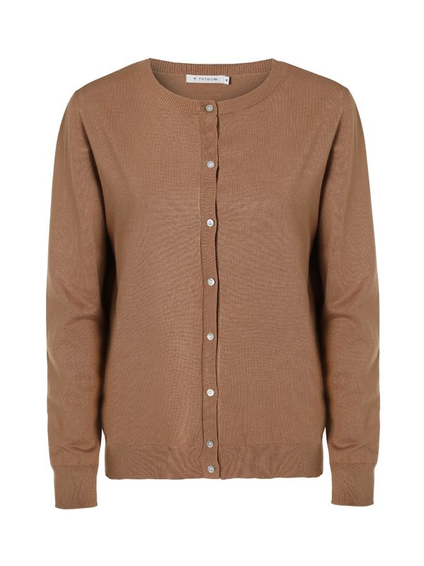 TATUUM TATUUM Плетена жилетка 'KONTROKO'  пуебло оранжево-кафяво