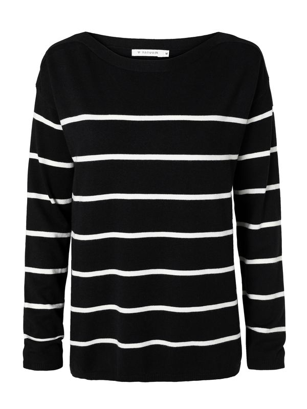 TATUUM TATUUM Пуловер 'Drop'  черно / бяло