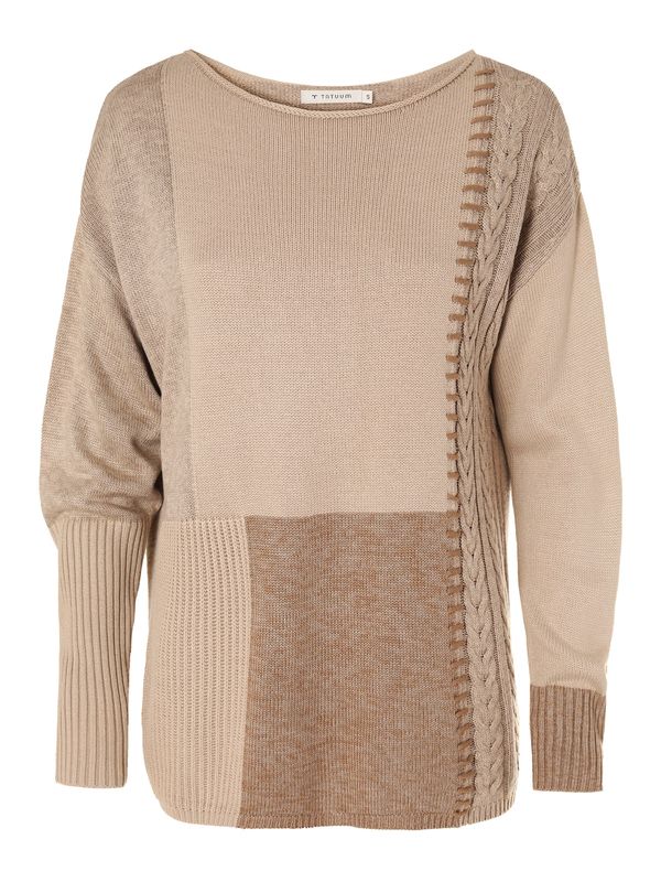 TATUUM TATUUM Пуловер 'MAJO'  бежово / кафяво
