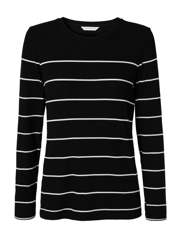 TATUUM TATUUM Тениска 'Borsi'  черно / бяло