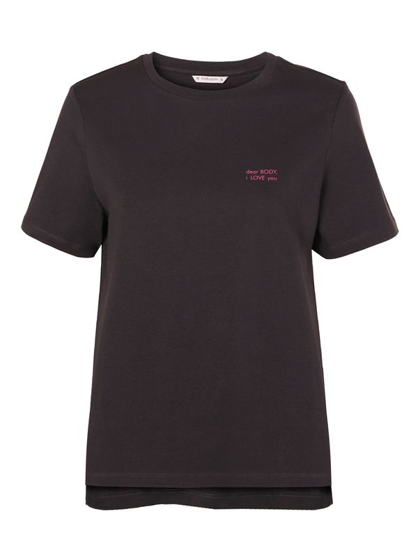 TATUUM TATUUM Тениска 'Hapi 2'  антрацитно черно / розово