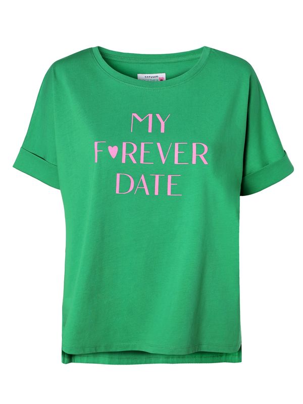 TATUUM TATUUM Тениска 'Like 1'  зелено / светлорозово