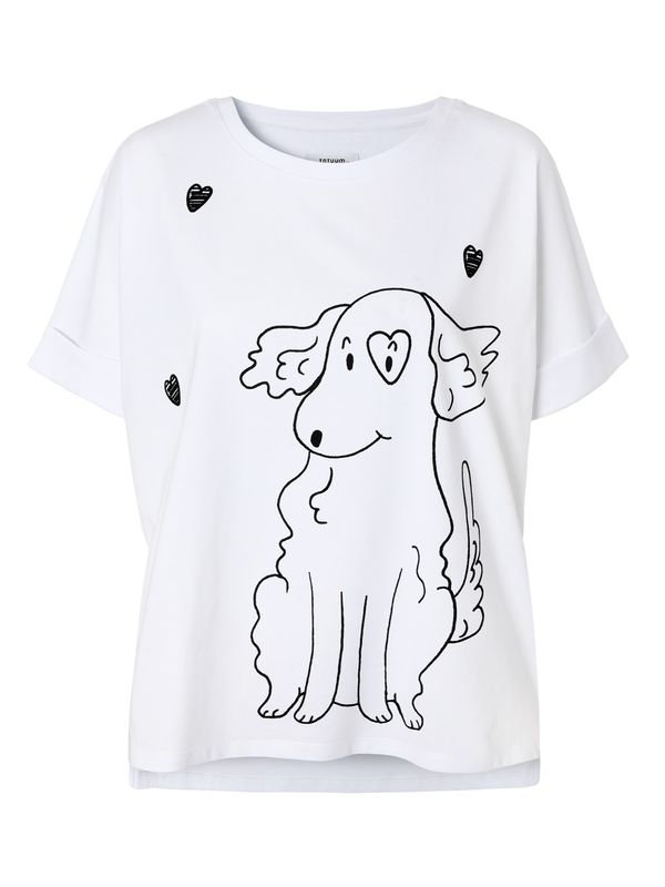 TATUUM TATUUM Тениска 'Like'  черно / бяло