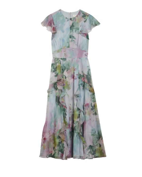 Ted Baker Ted Baker Рокля 'Nahlla'  сиво / зелено / боровинка