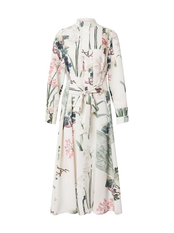 Ted Baker Ted Baker Рокля тип риза 'Tayla'  слонова кост / кафяво / тъмнозелено / бледорозово