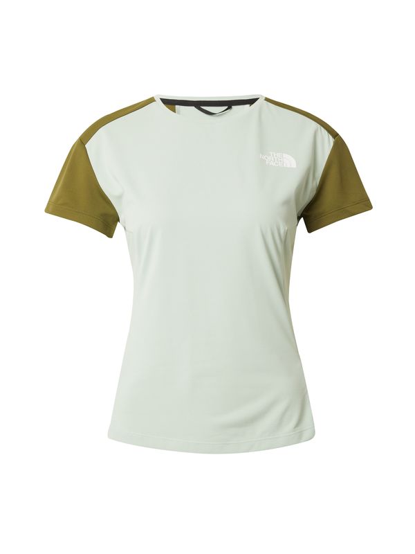 THE NORTH FACE THE NORTH FACE Функционална тениска 'VALDAY'  маслина / светлозелено / мръсно бяло
