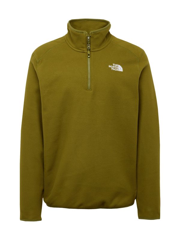 THE NORTH FACE THE NORTH FACE Спортен пуловер '100 GLACIER'  маслина / бяло