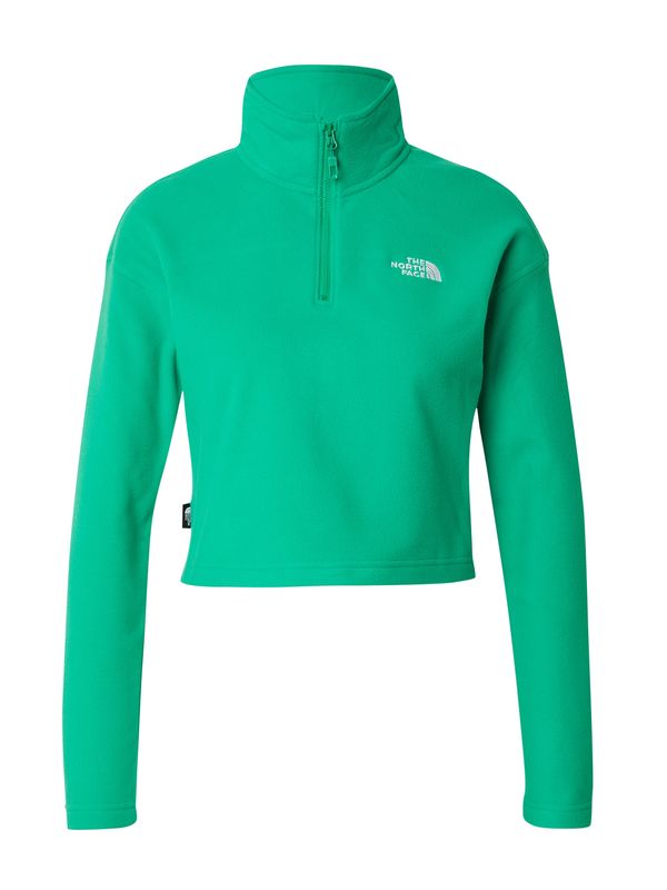 THE NORTH FACE THE NORTH FACE Спортен пуловер 'GLACIER'  зелено / бяло