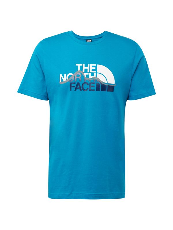 THE NORTH FACE THE NORTH FACE Тениска 'MOUNTAIN LINE'  морскосиньо / лазурно синьо / сив деним / бяло