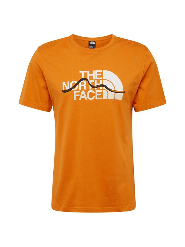 THE NORTH FACE THE NORTH FACE Тениска 'MOUNTAIN LINE'  тъмнооранжево / черно / бяло