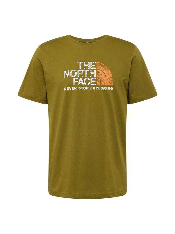 THE NORTH FACE THE NORTH FACE Тениска 'RUST 2'  маслина / оранжево / бяло