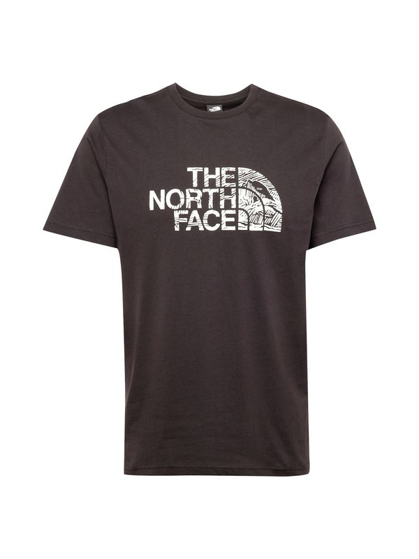 THE NORTH FACE THE NORTH FACE Тениска 'WOODCUT DOME'  черно / бяло