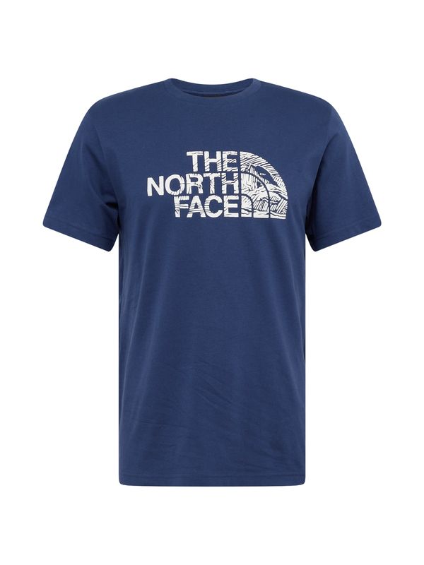 THE NORTH FACE THE NORTH FACE Тениска 'WOODCUT DOME'  тъмносиньо / бяло
