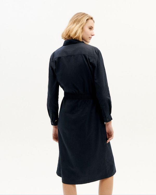 Thinking MU Thinking MU Рокля тип риза 'Abril'  нейви синьо